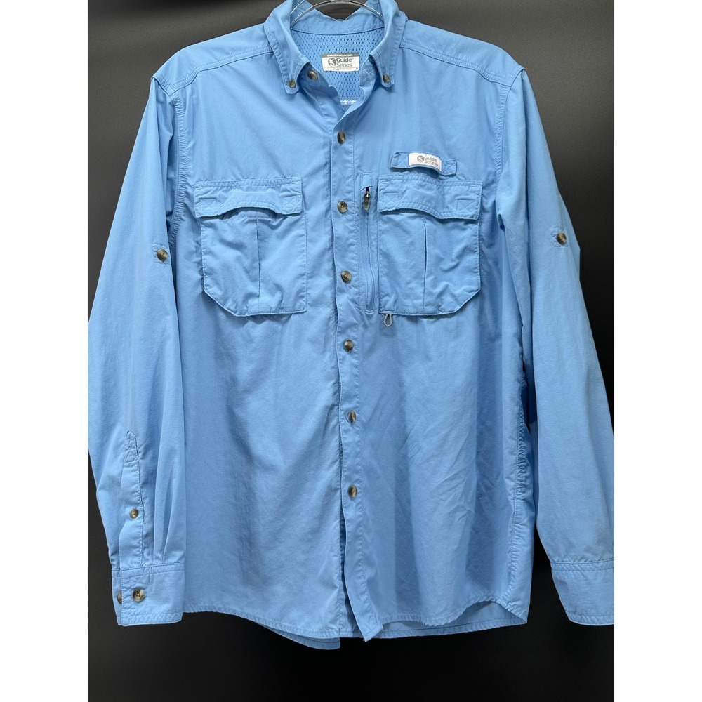 Gander Mountain Guide Series‎ Long Sleeve Fishing Shirt – Blue – Men's M